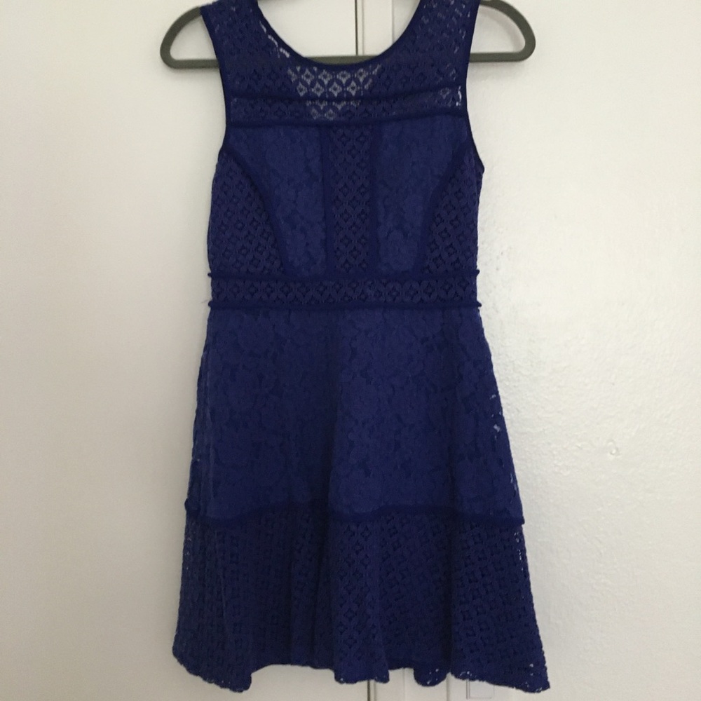 Blue lace dress